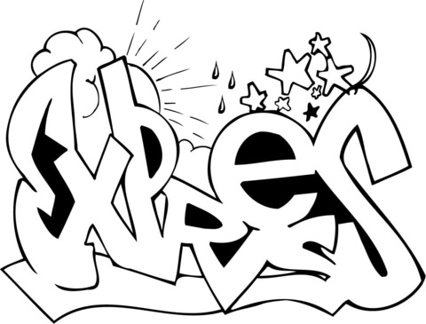 Express Graffiti  Coloring Page